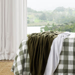 Brighton Cotton Throw | Olive-2