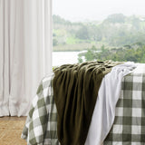 Brighton Cotton Throw | Olive-2
