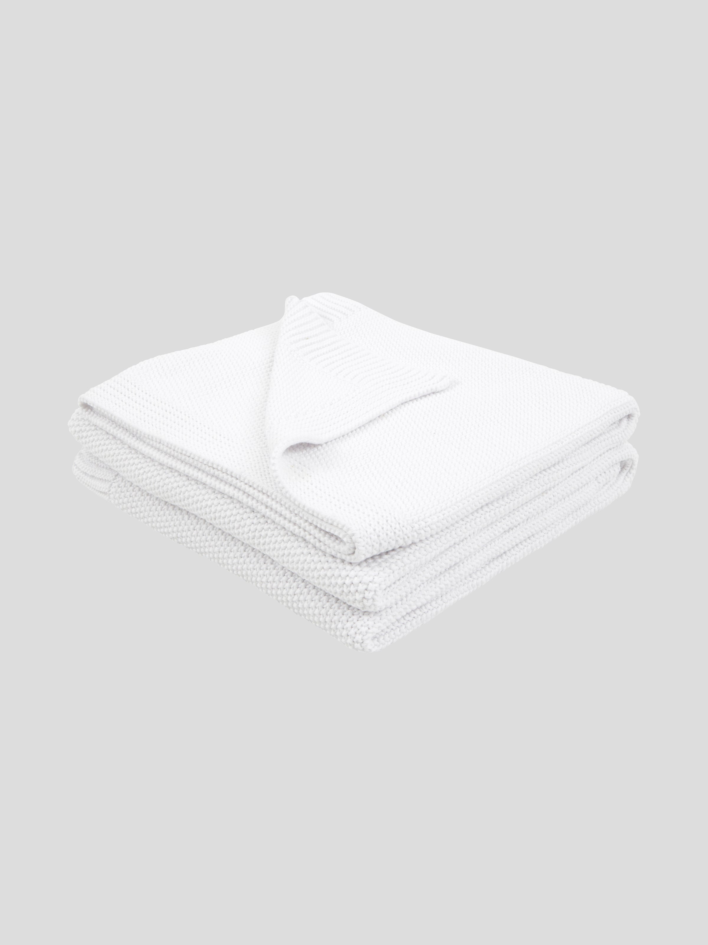 Brighton Cotton Throw | White-1