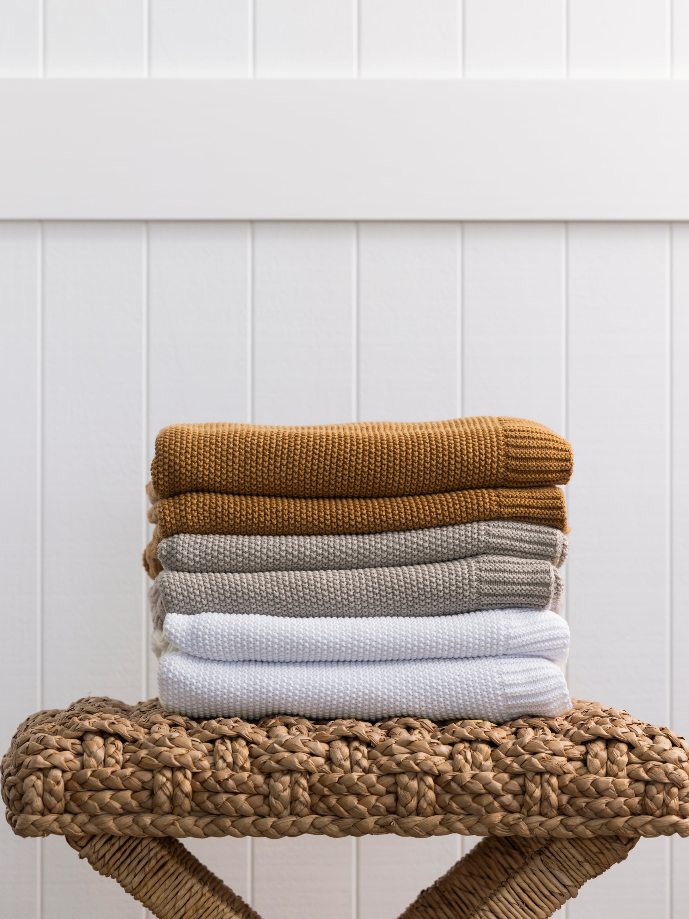 Brighton Cotton Throw | White-2