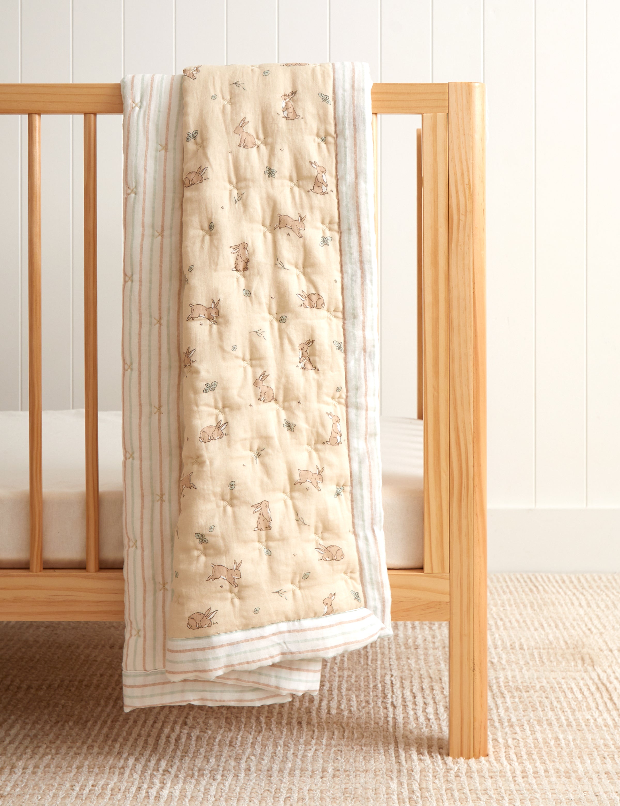 Bunny Lane Cot Quilt | Multi-1