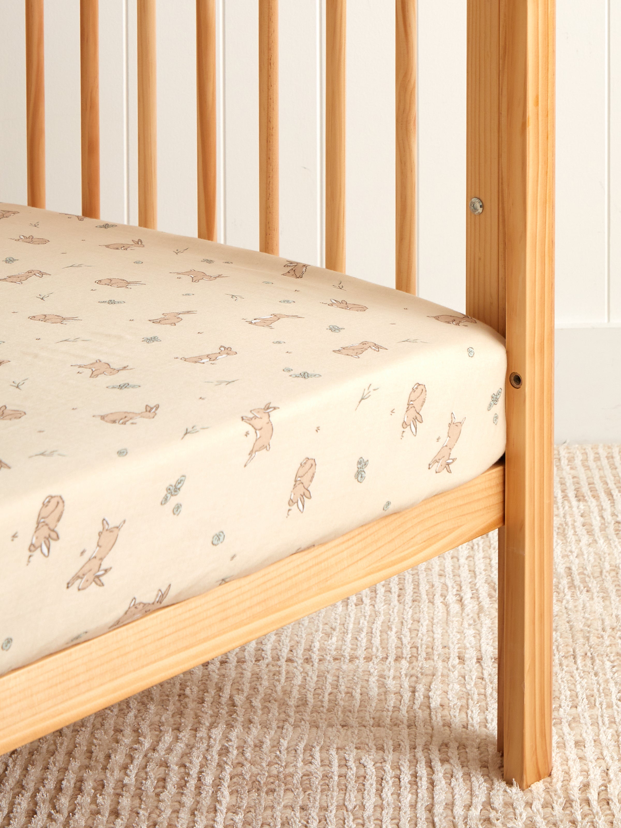 Bunny Lane Muslin Cot Fitted Sheet | Multi-1