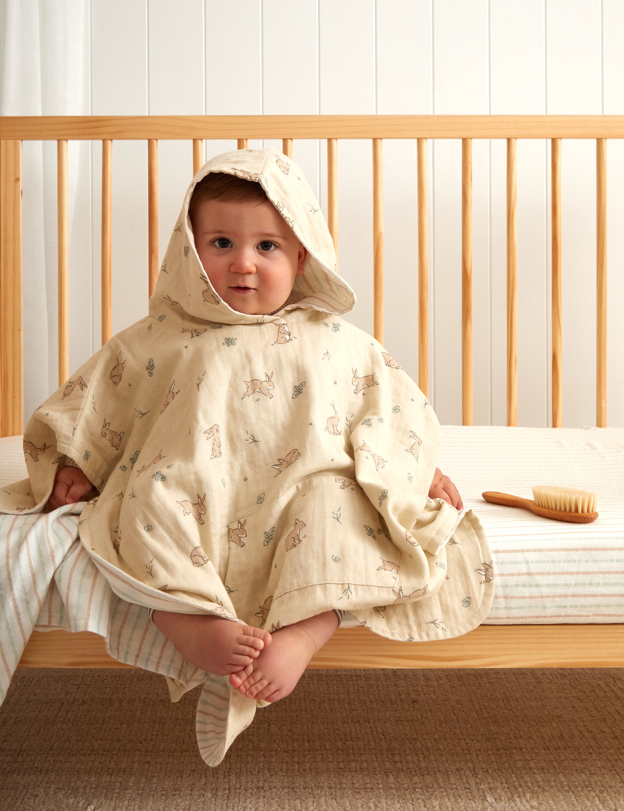 Bunny Lane Muslin Hooded Towel | Multi-2
