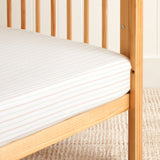 Bunny Lane Stripe Muslin Cot Fitted Sheet | Stripe-1