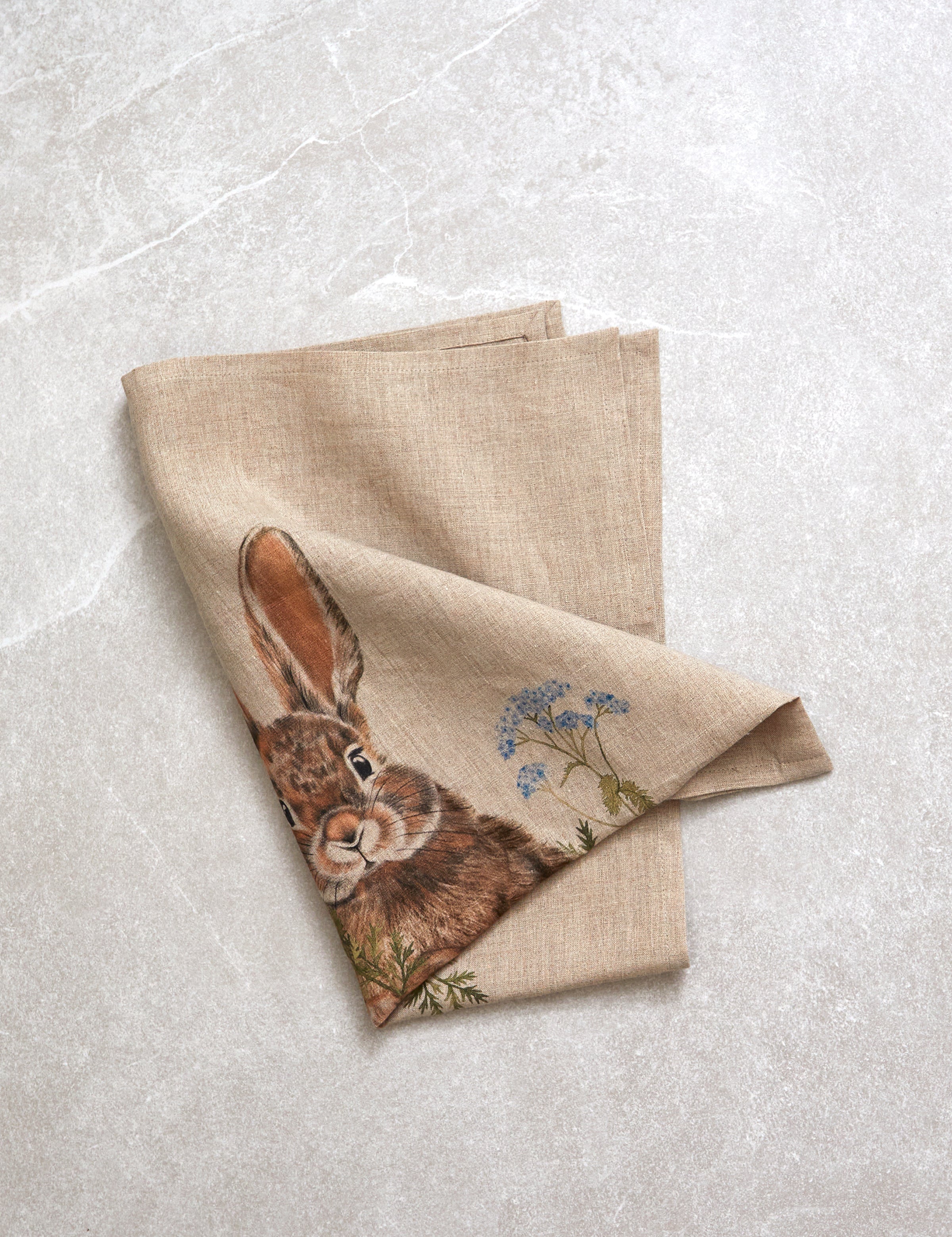 Bunny Linen Tea Towel | Multi-1