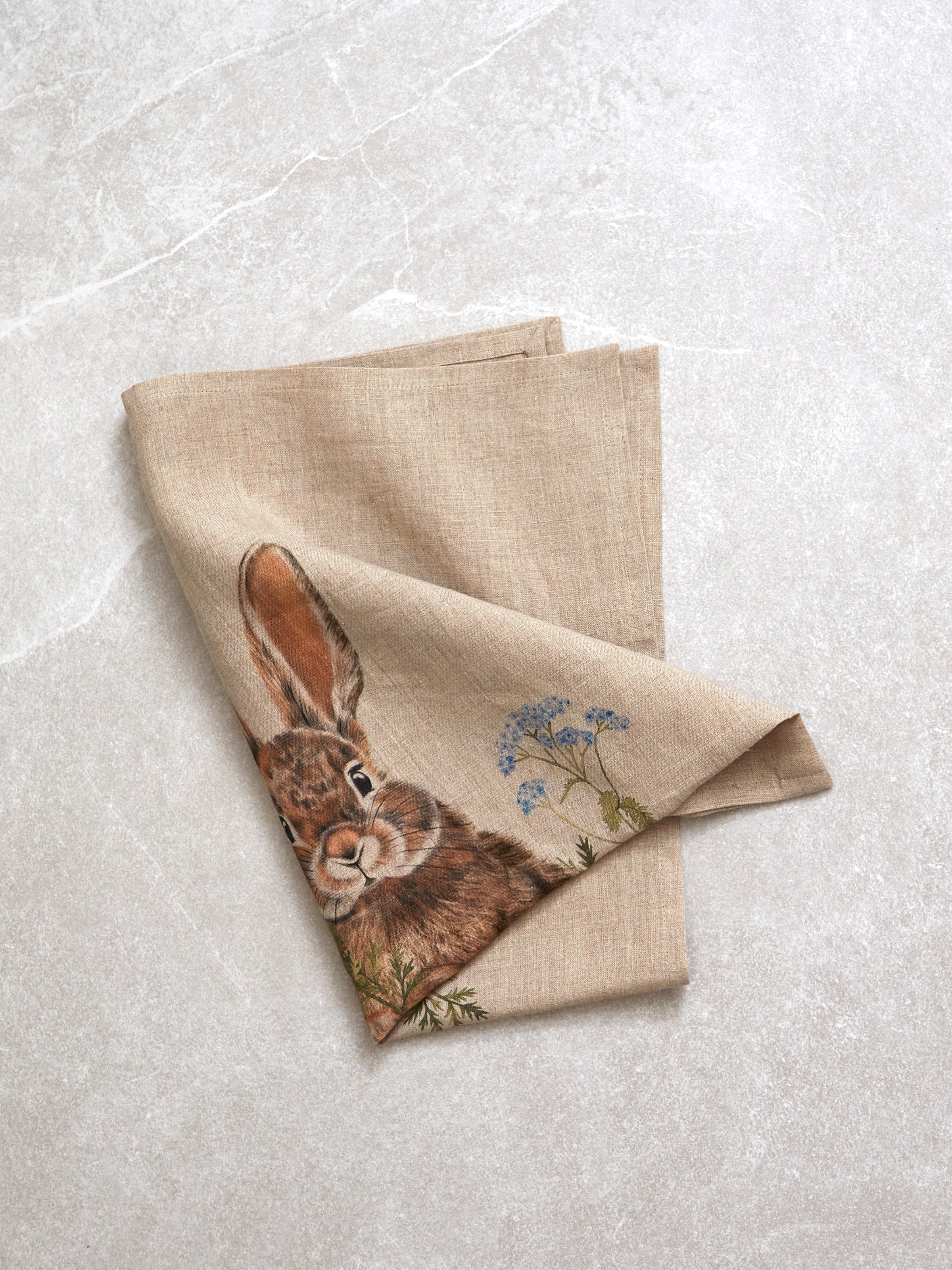 Bunny Linen Tea Towel | Multi-1
