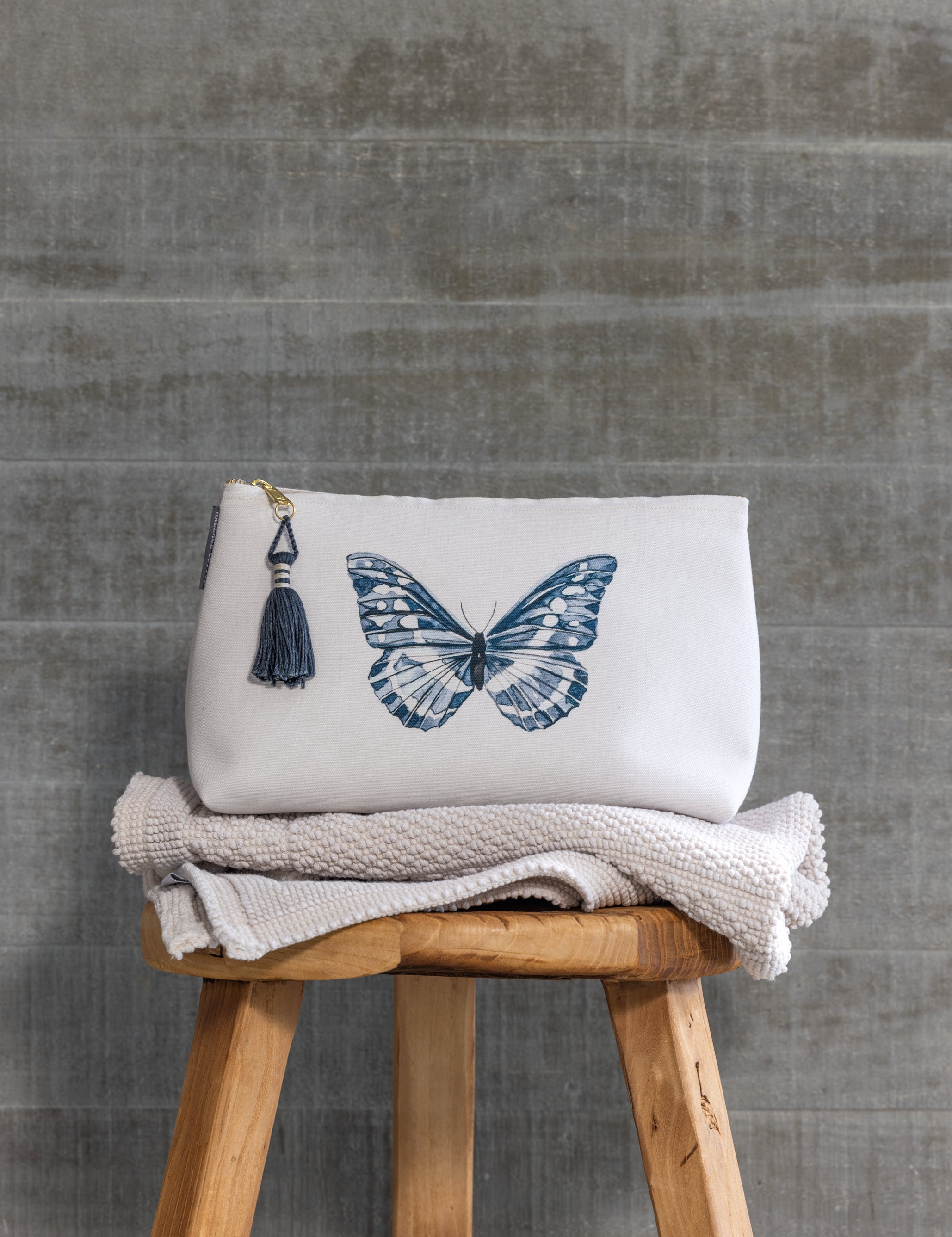 Butterfly Large Bath Bag | Natural-2