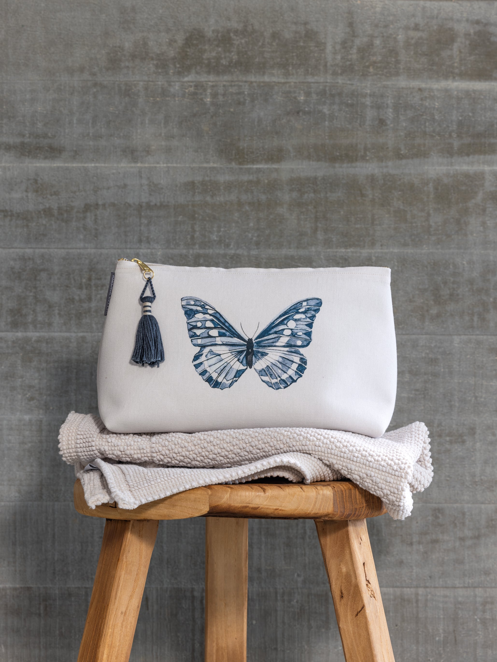 Butterfly Large Bath Bag | Natural-2