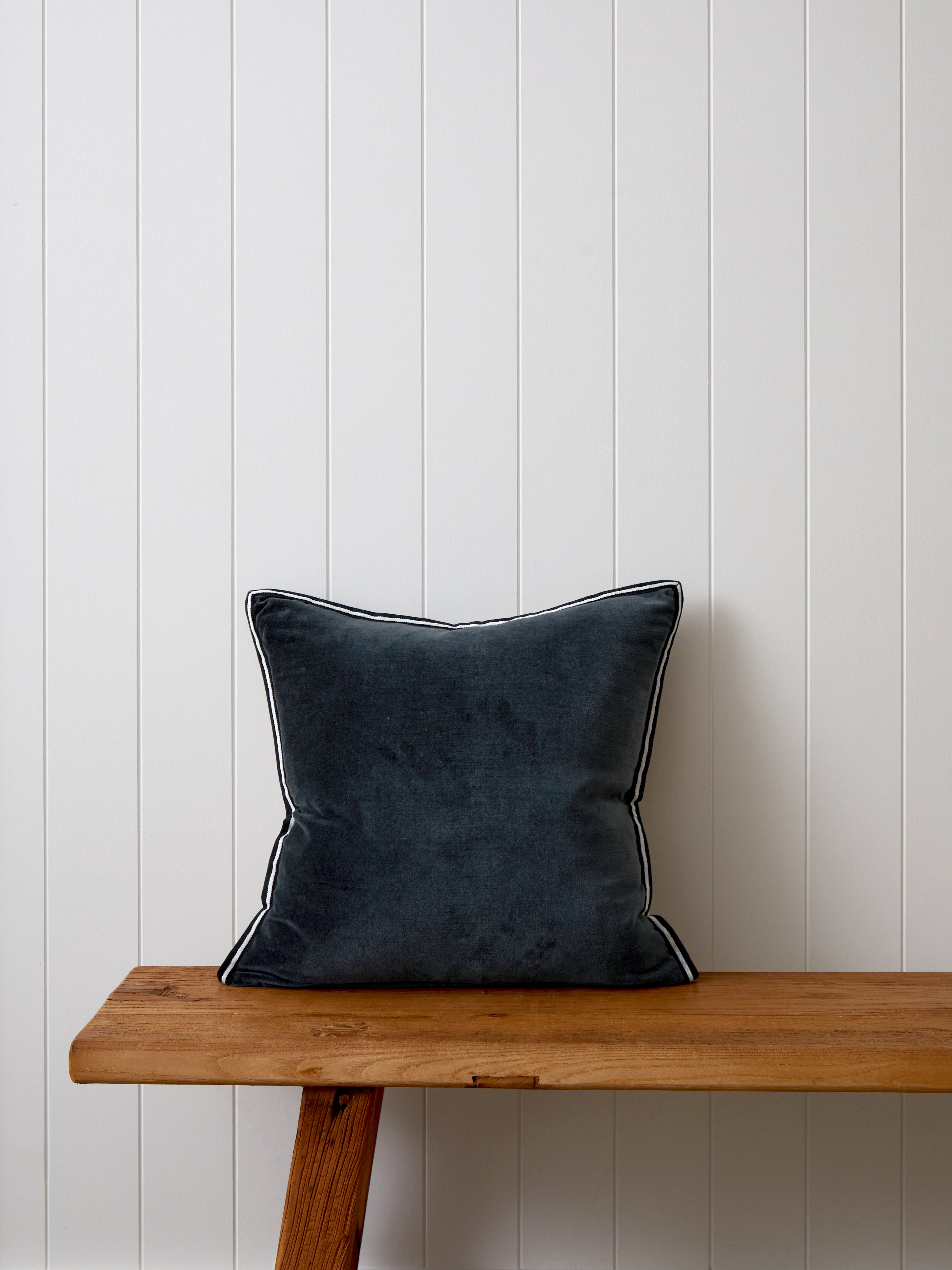 Butterfly Square Cushion Cover | Midnight Natural-3