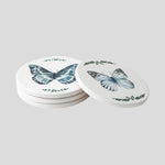 Buttlerflies Ceramic Coaster Set of 4 | Blue-1