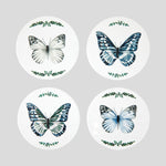Buttlerflies Ceramic Coaster Set of 4 | Blue-2