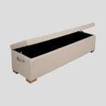 Button Linen Blanket Box | Natural-2