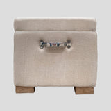 Button Linen Blanket Box | Natural-3