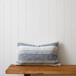 Capri Rectangle Cushion Cover | Navy Stripe-1