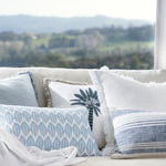 Capri Rectangle Cushion Cover | Navy Stripe-2