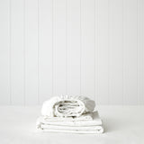 Cardrona Flannel Cot Sheet Set | White-1