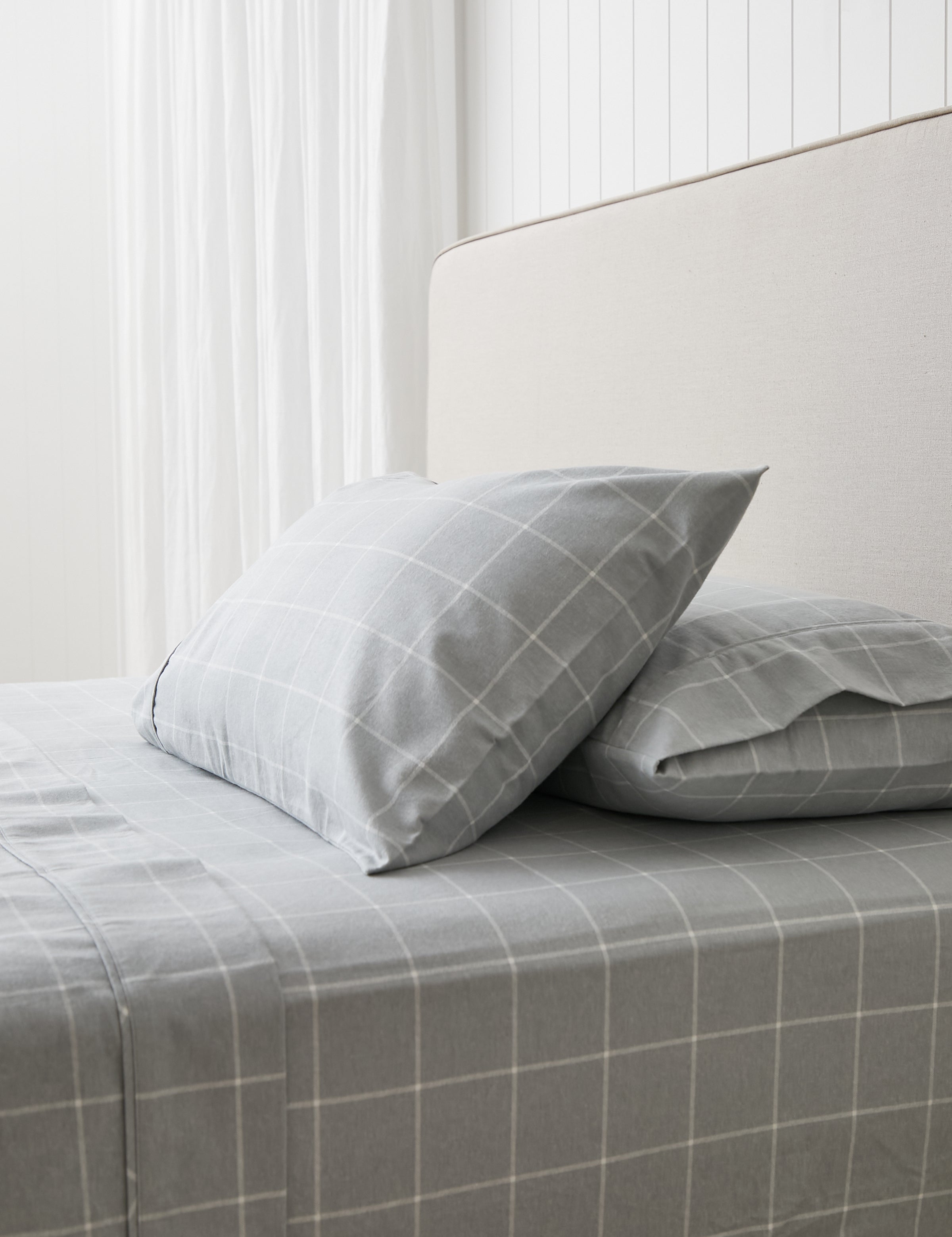 Cardrona Flannel Sheet Set | Blue Check-1