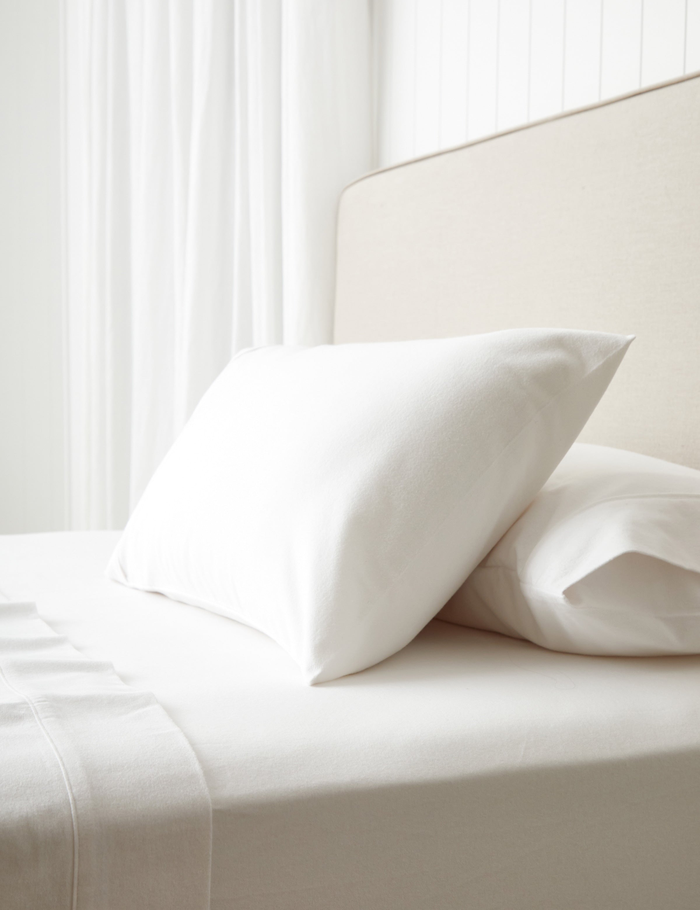 Cardrona Flannel Sheet Set | White-1