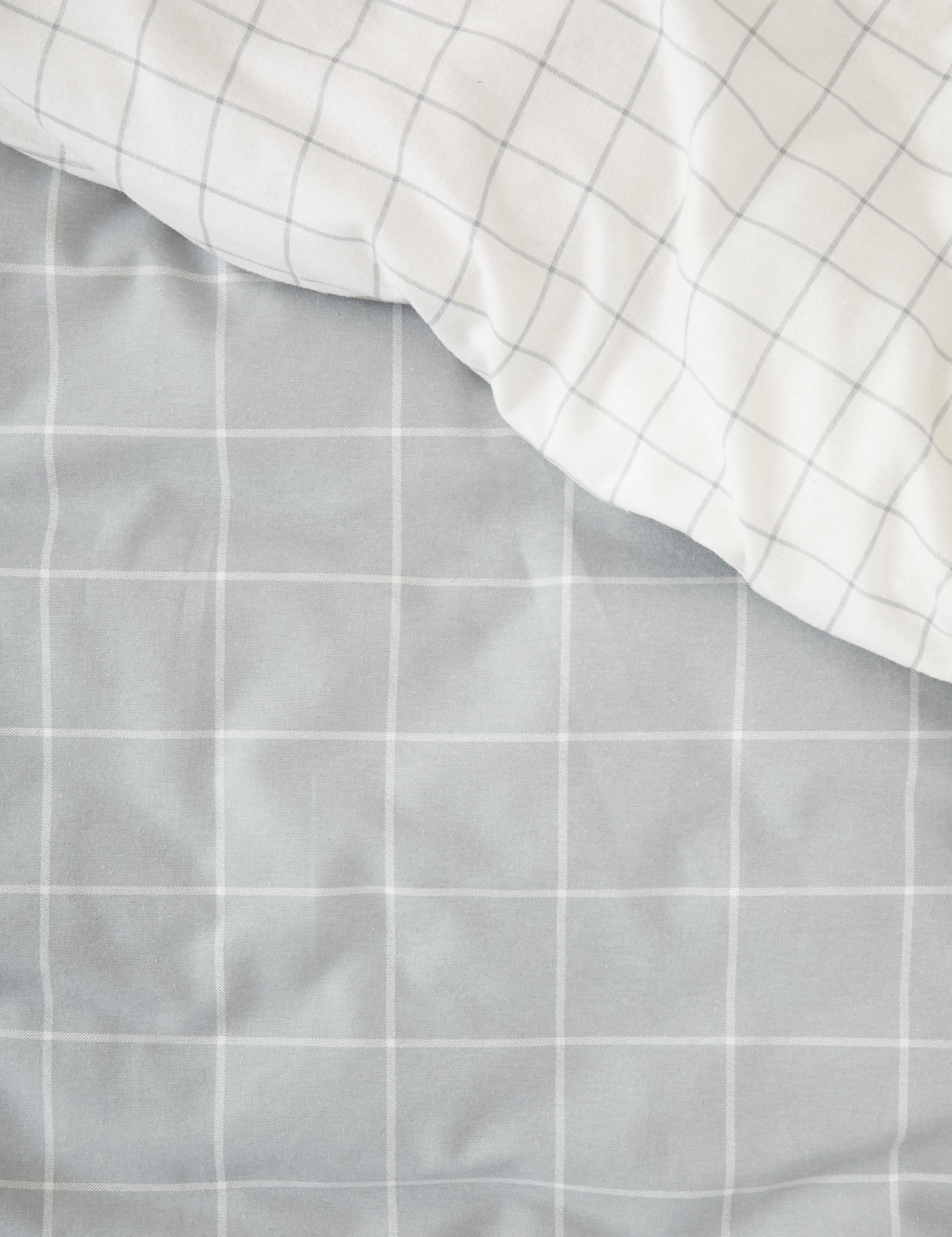 Cardrona Reversible Flannel Duvet Set | Blue White Check-4