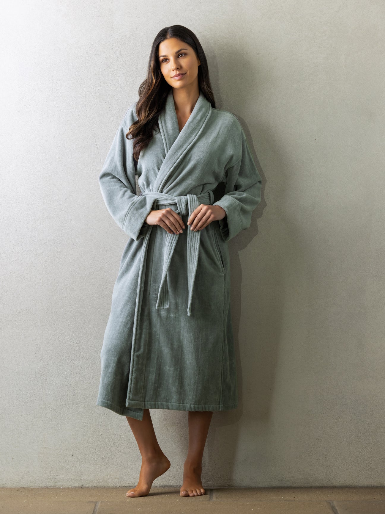 Carter Robe In French Blue Wallace Cotton carter-robe-in-french-blue-wallace-cotton