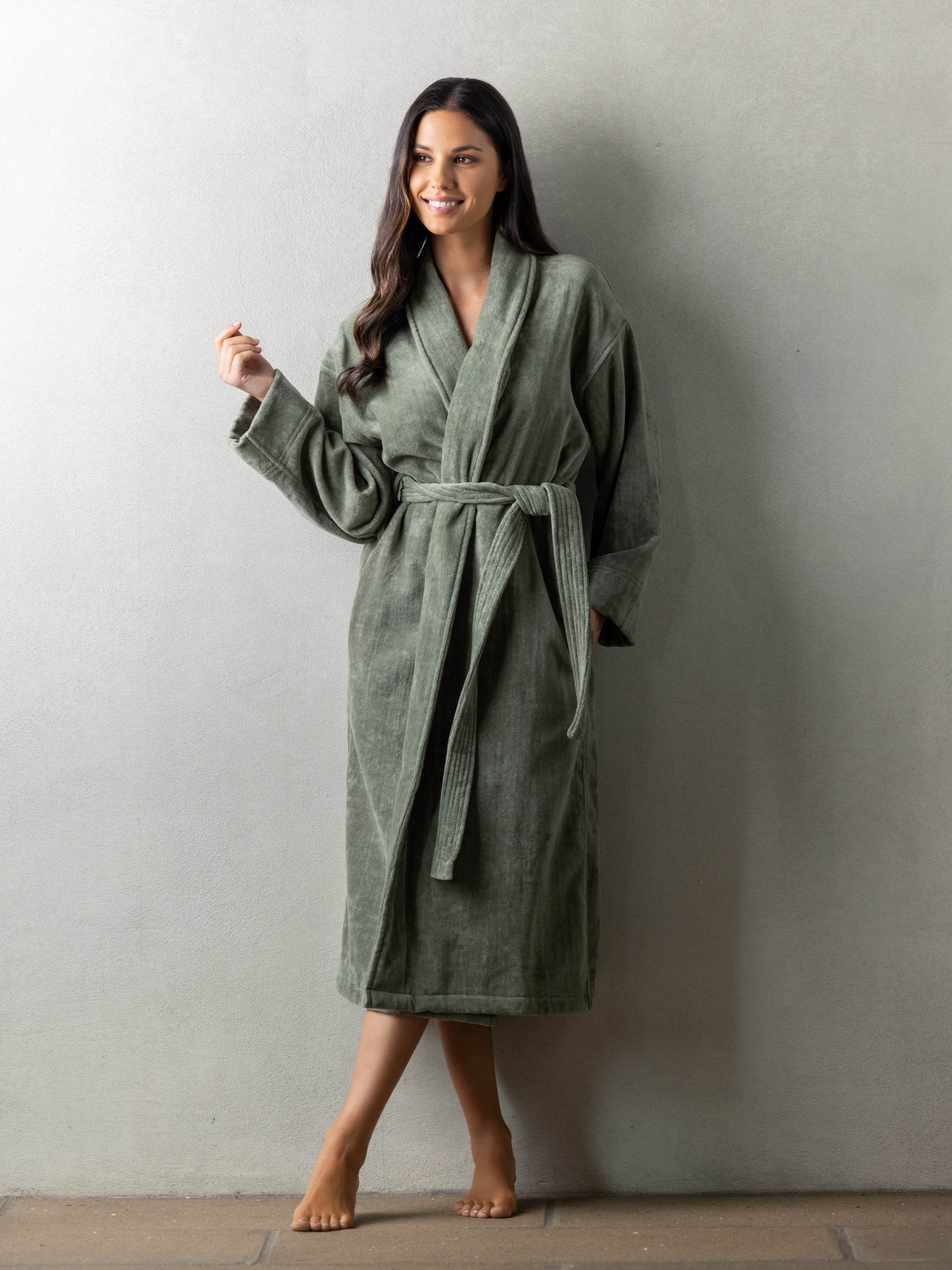 Shaker Style Robe Carter Robe in Sage