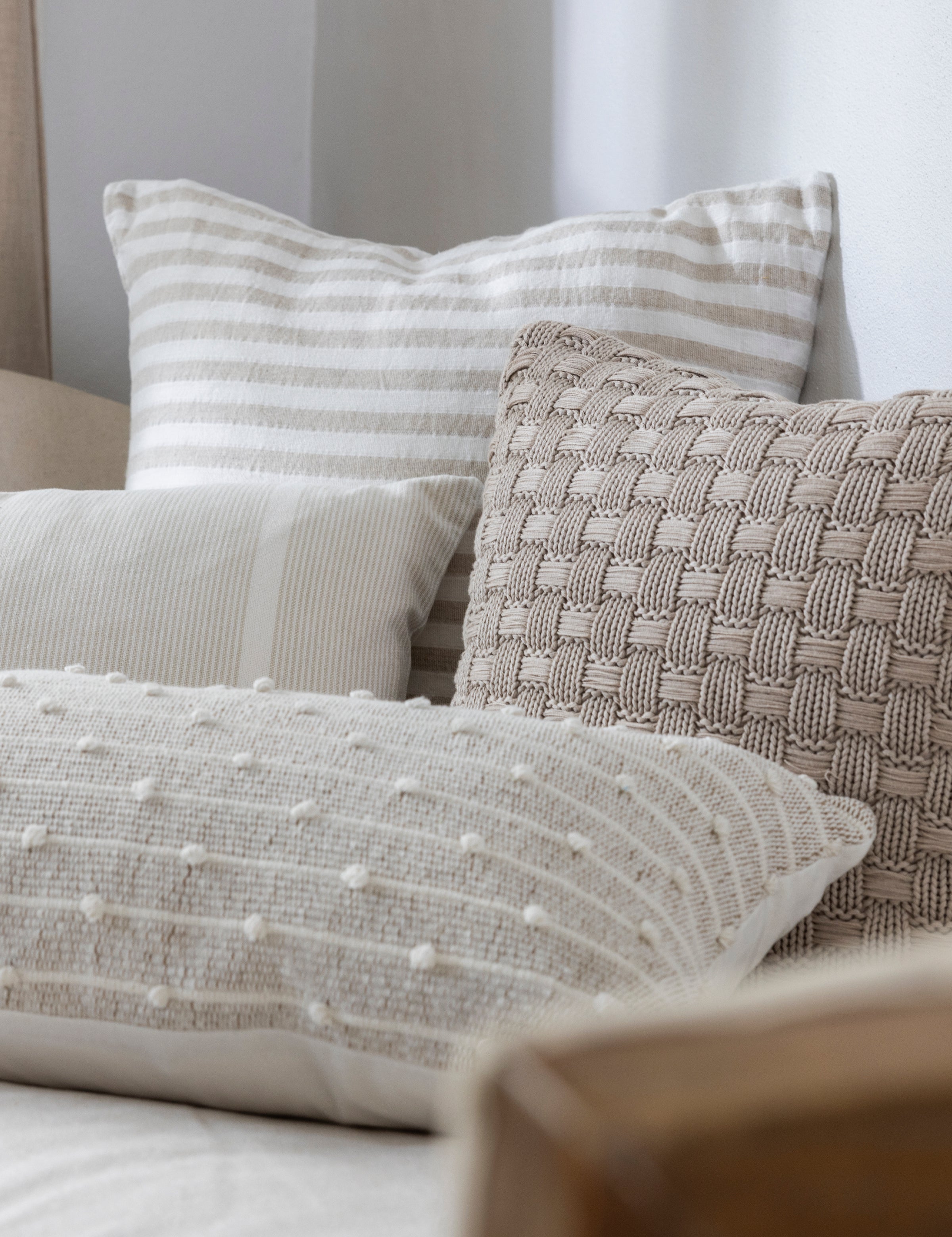 Casa Large Square Cushion Cover | Natural White-2