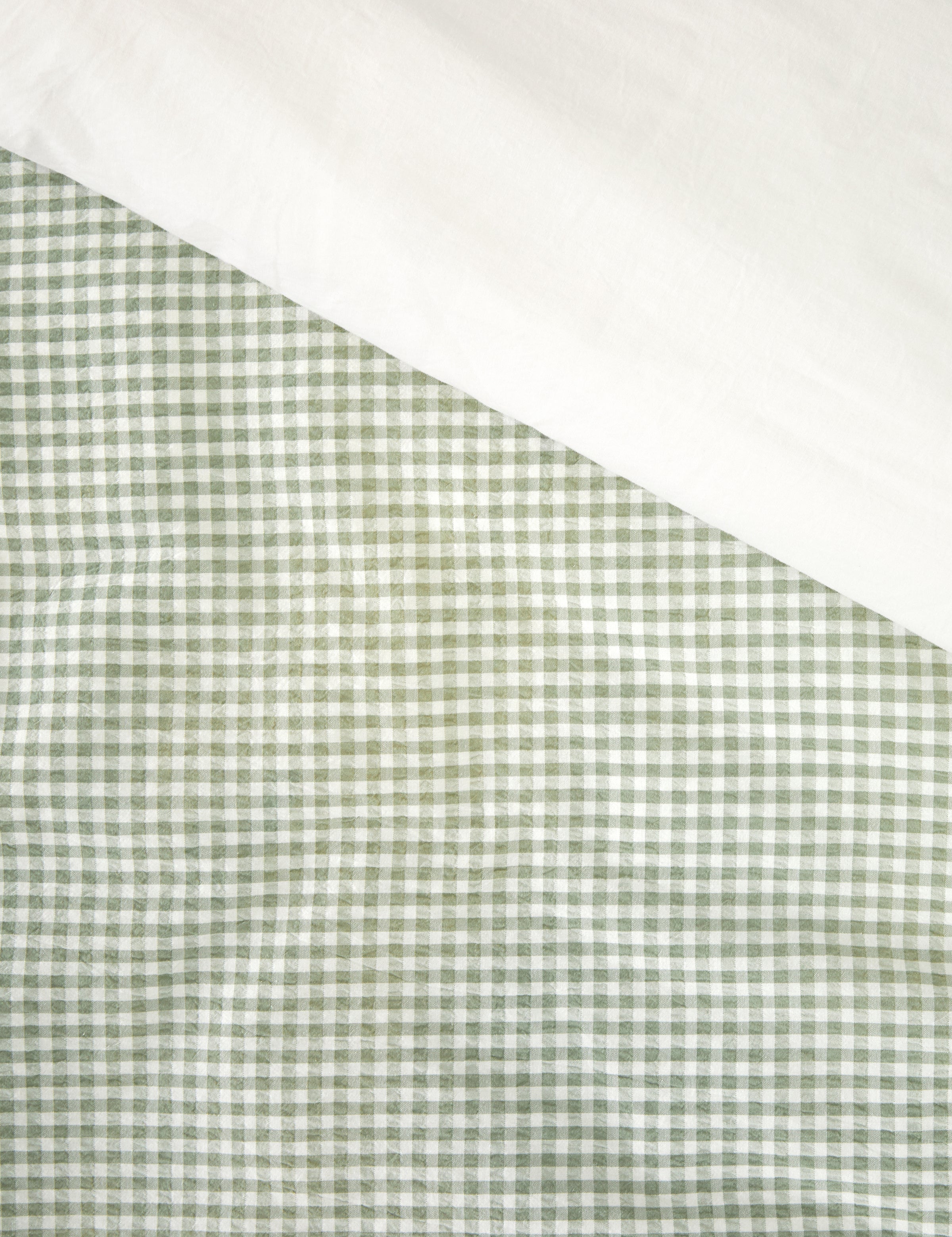 Clover Duvet Cover Set | Green Gingham-4