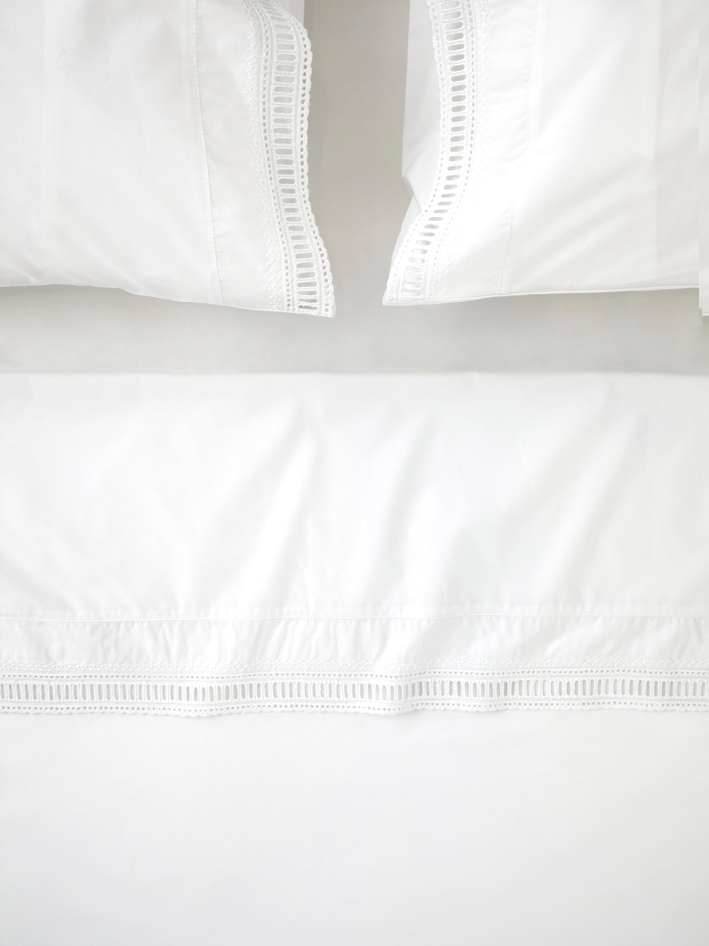 Constance Lace Flat Sheet | White-1