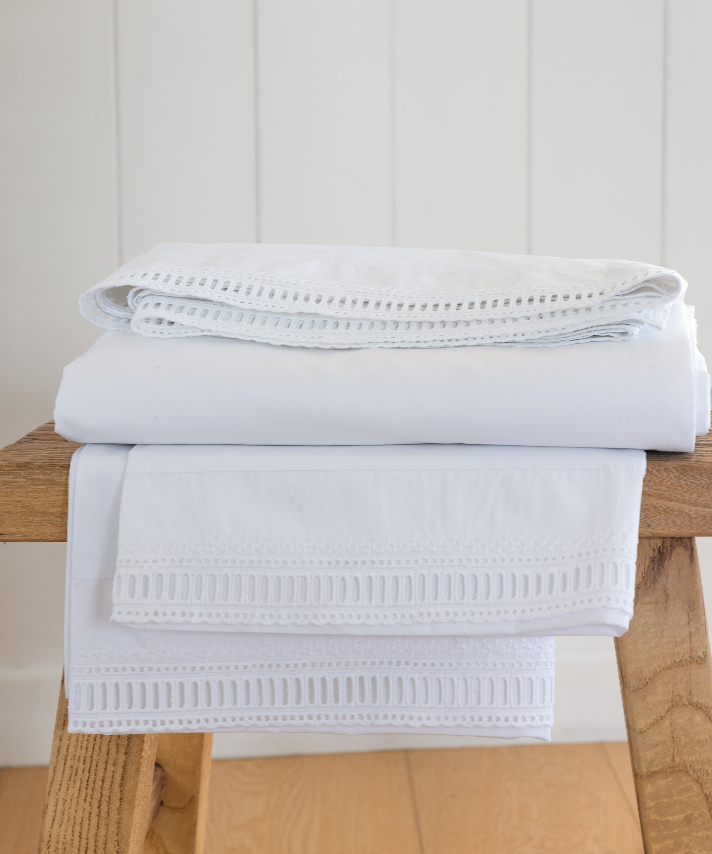 Constance Lace Flat Sheet | White-3