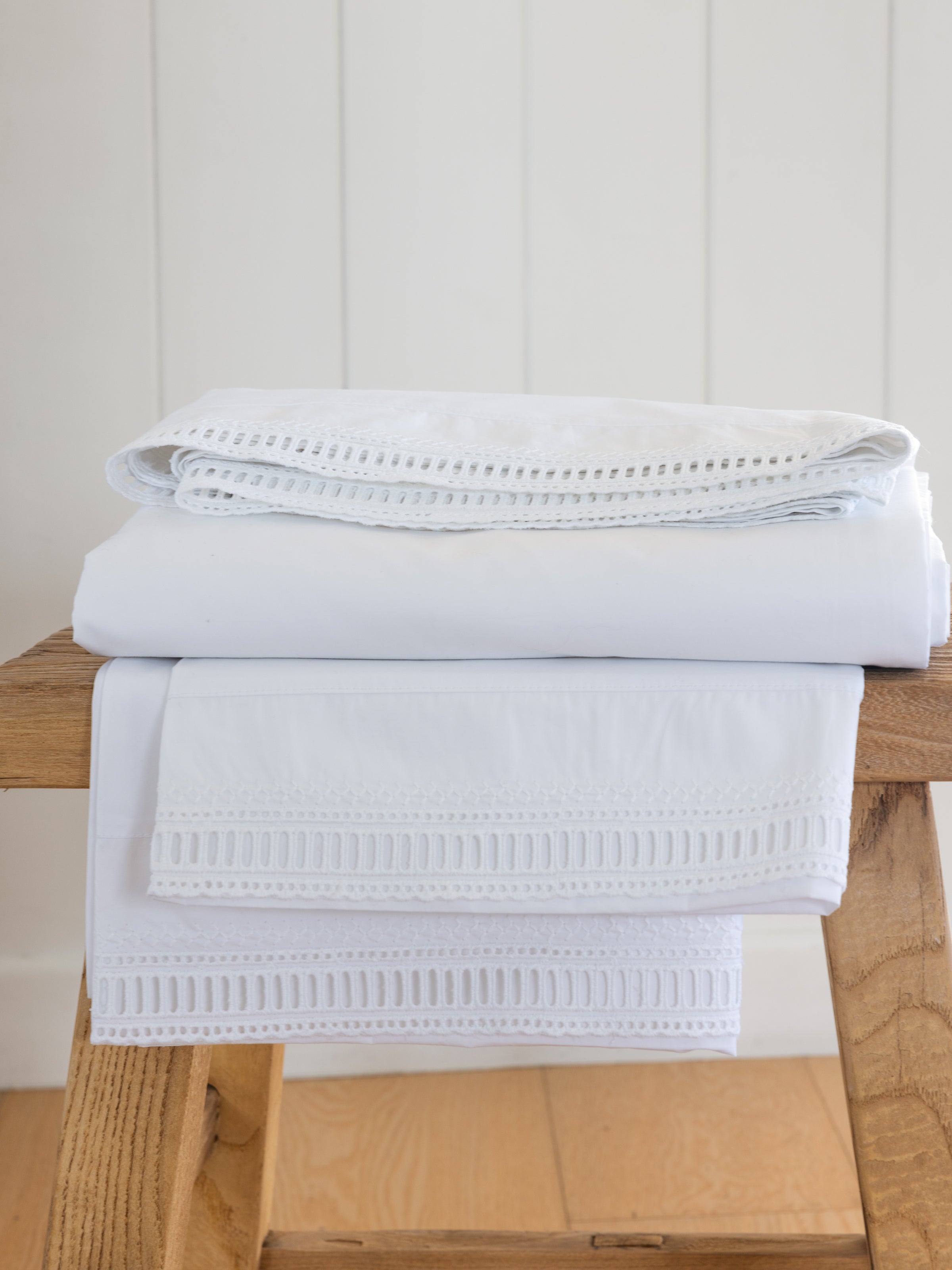 Constance Lace Flat Sheet | White-3