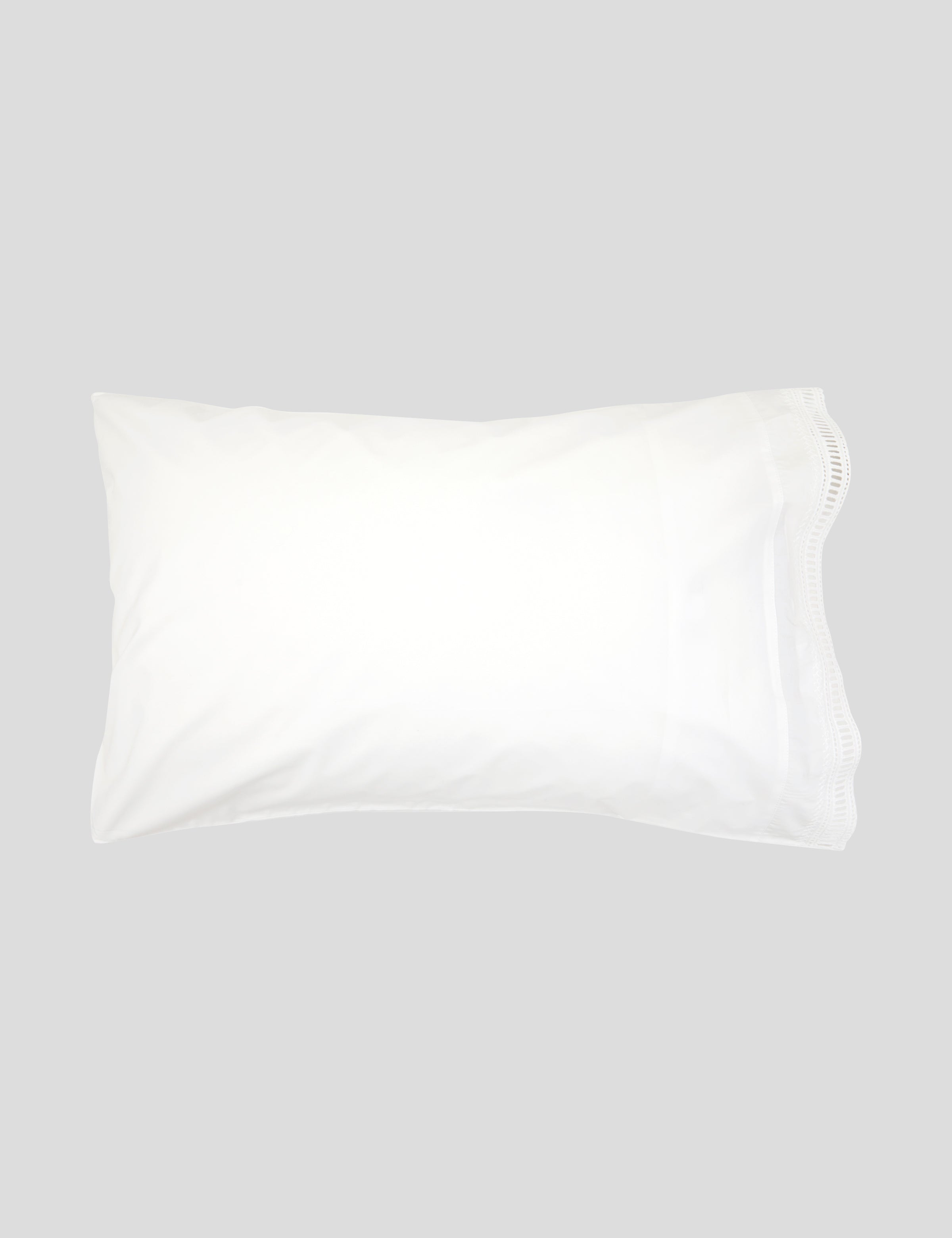 Constance Lace Standard Pillowcase Set | White-1