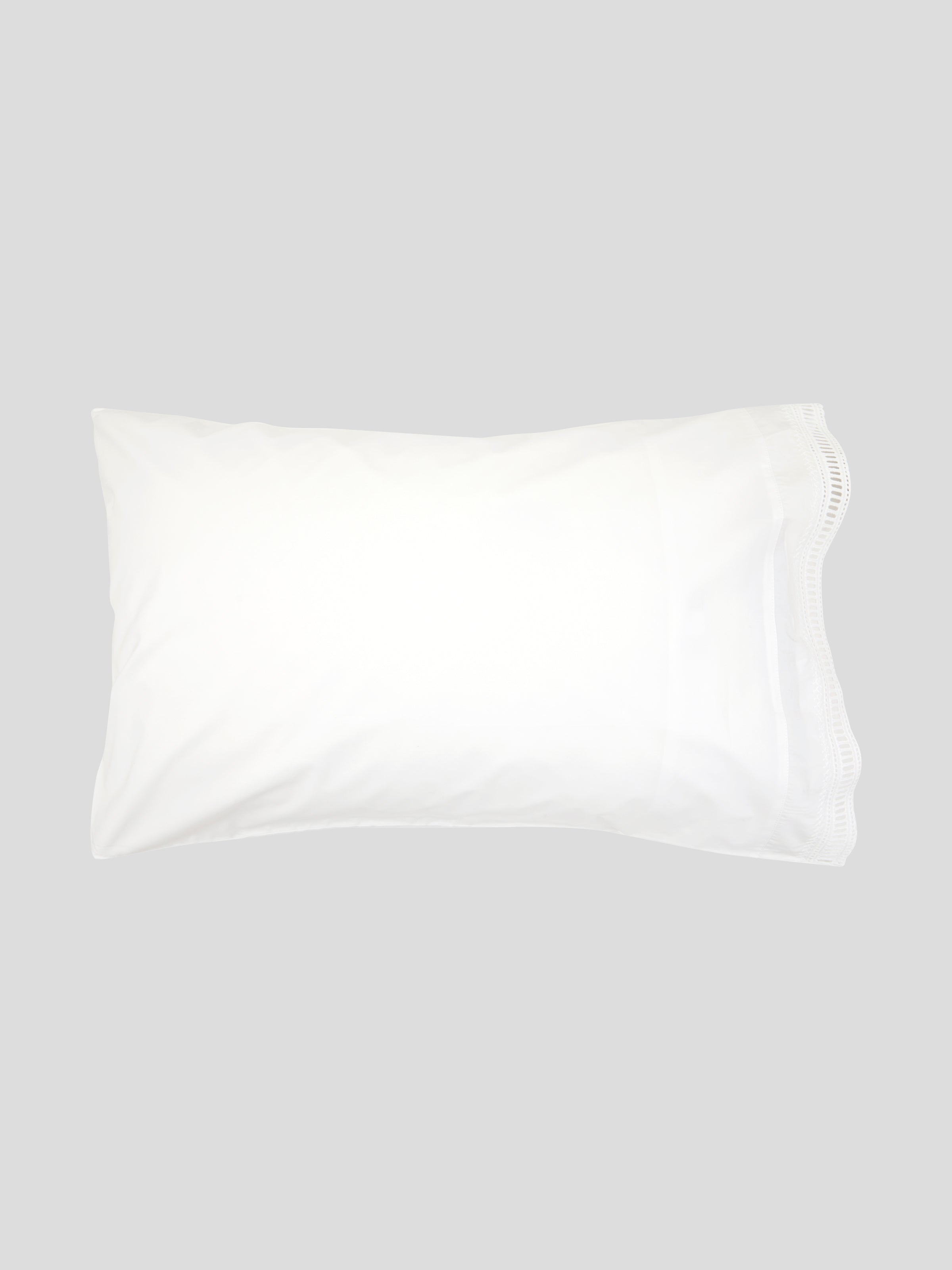 Constance Lace Standard Pillowcase Set | White-1
