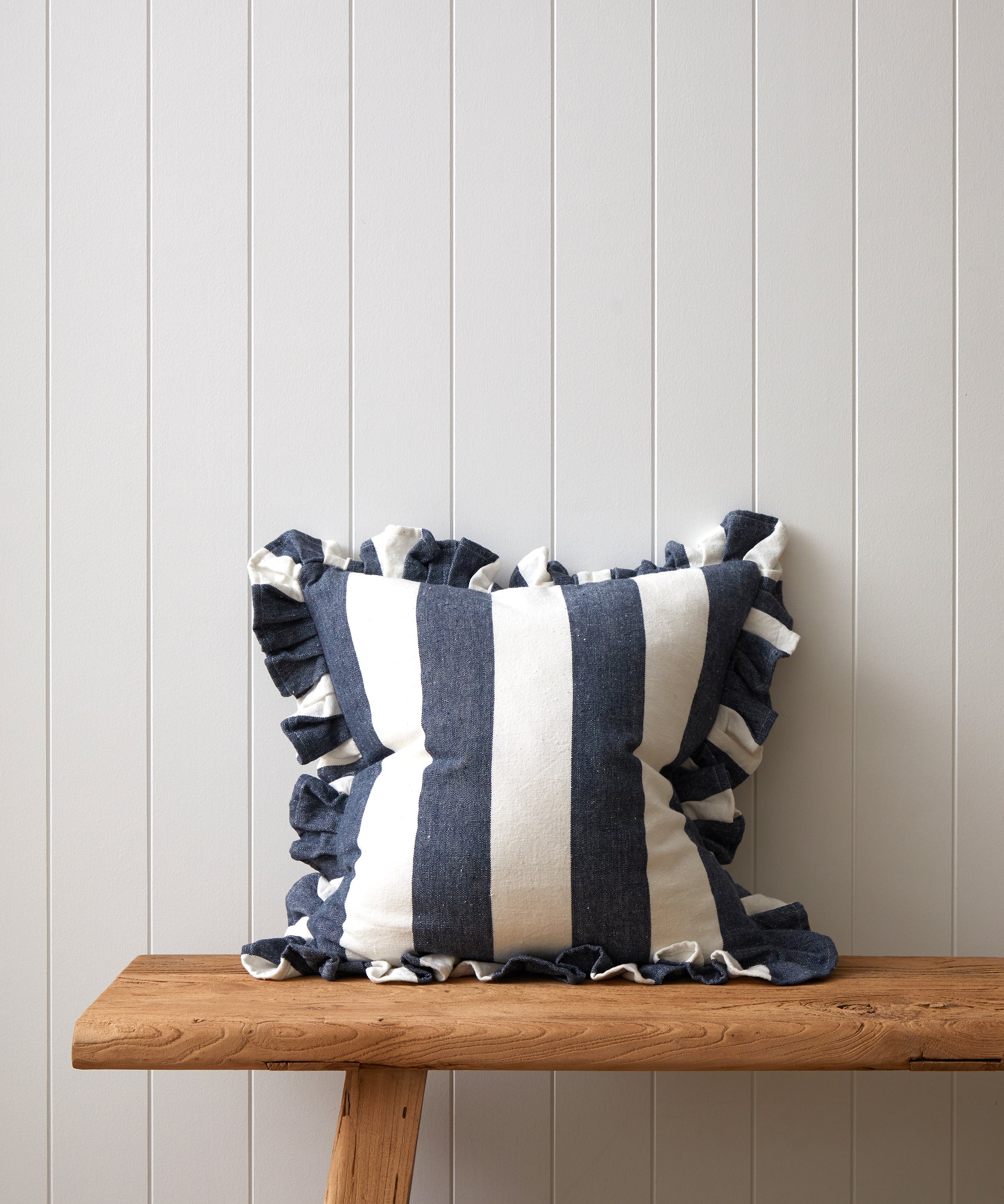Cooper Square Cushion Cover | Navy Stripe-1