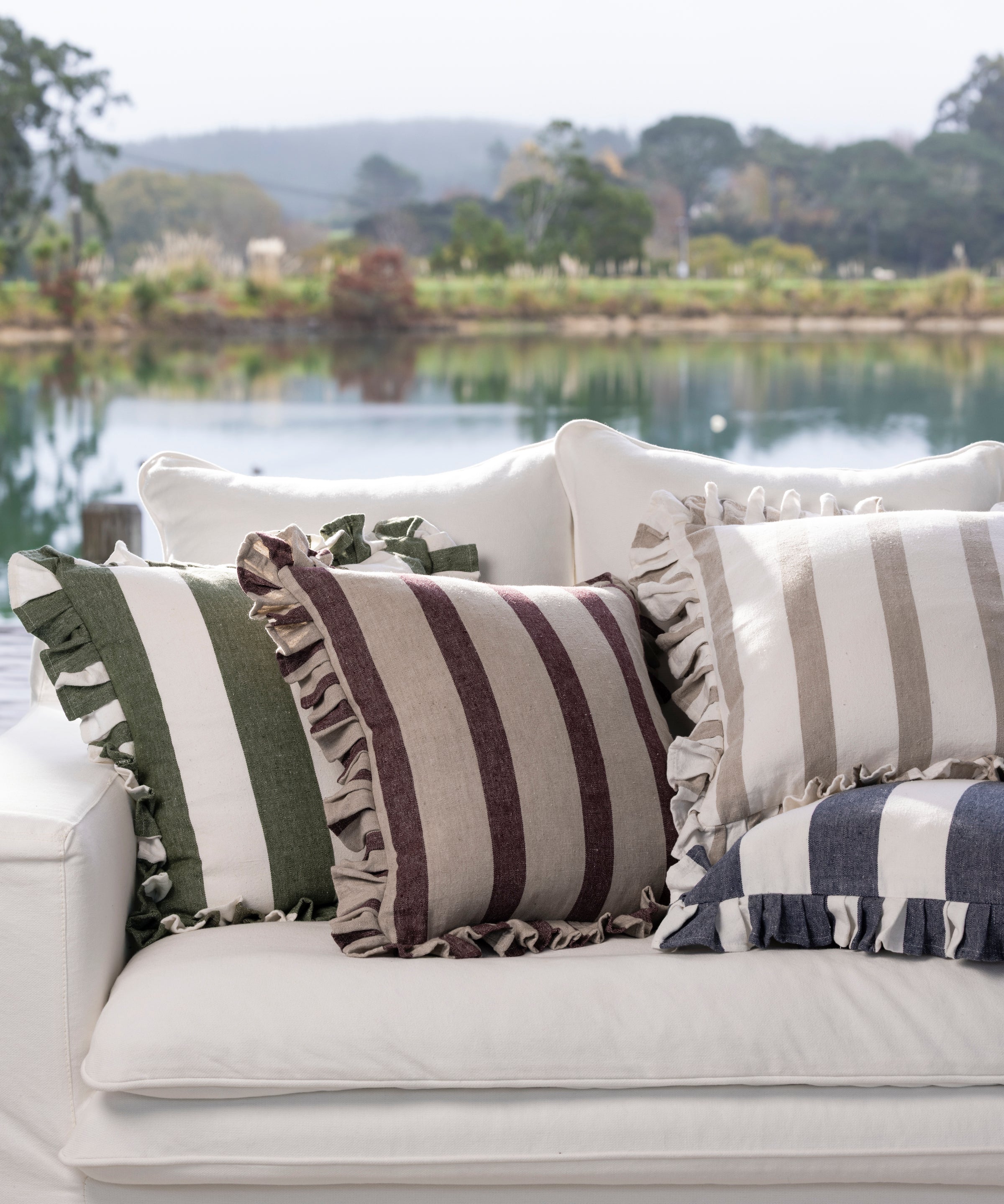 Cooper Square Cushion Cover | Navy Stripe-2