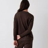 Cotton Cashmere Cardi | Cocoa-4