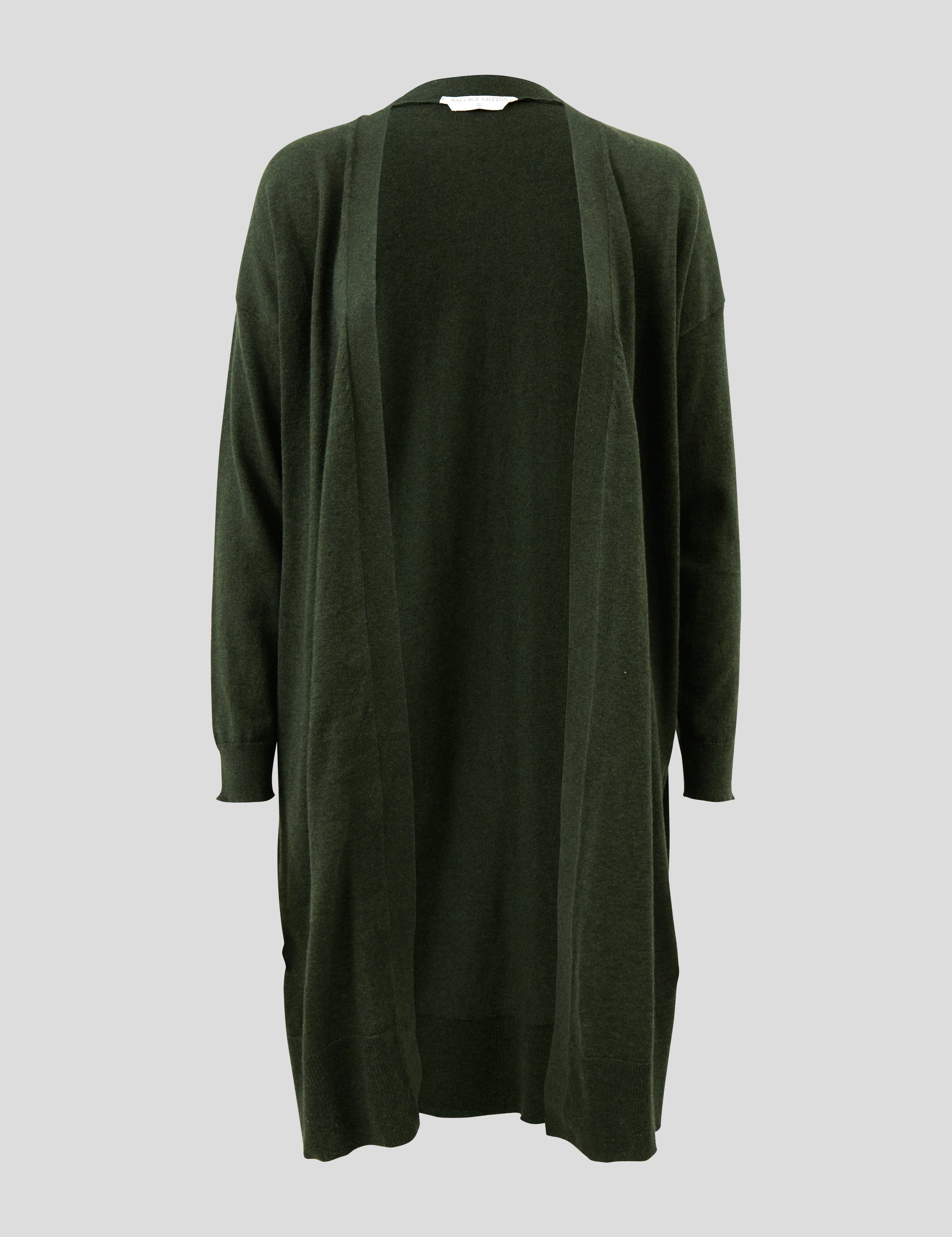 Cotton Cashmere Cardi | Green-2