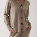 Cotton Cashmere Cardi | Natural-1