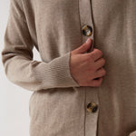 Cotton Cashmere Cardi | Natural-2