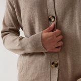 Cotton Cashmere Cardi | Natural-2