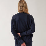 Cotton Cashmere Cardi | Navy-4
