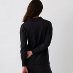 Cotton Cashmere Collared Jumper | Black-4