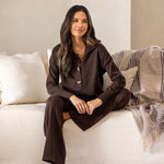 Cotton Cashmere Collared Jumper | Cocoa-3