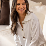 Cotton Cashmere Collared Jumper | Ivory-3
