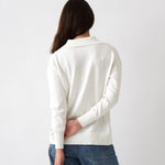 Cotton Cashmere Collared Jumper | Ivory-4