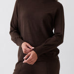Cotton Cashmere Crew Jumper | Cocoa-1