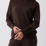 Cotton Cashmere Crew Jumper | Cocoa-1