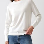 Cotton Cashmere Crew Jumper | Ivory-1