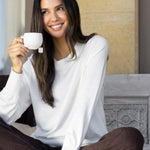 Cotton Cashmere Crew Jumper | Ivory-3