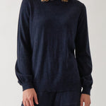 Cotton Cashmere Crew Jumper | Navy-1