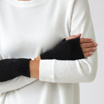Cotton Cashmere Hand Warmers | Black-2